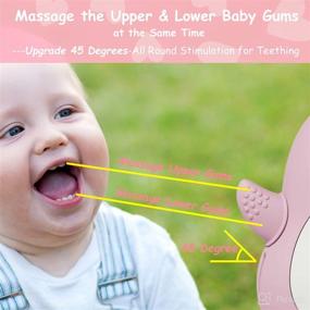 img 2 attached to Penguin Teething Toys: Never Drop, Silicone Chew Toys for Babies 0-12 Months - BPA-Free and Perfect for Sucking Needs - Pink