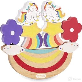 img 2 attached to 🦄 Enhanced Developmental Balancing Toy: Little Tikes Wooden Critters Unicorn