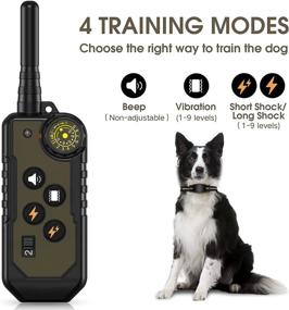 img 3 attached to 🐶 Premium Waterproof Rechargeable Dog Training Collar with Remote - MUEBAR, 4 Modes (Shock, Beep, Vibration), Short/Long Shock, Electric Collar for Medium Large Dogs