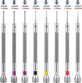 img 3 attached to ⚙️ Maxhoo 8PCS Watch Screwdriver Set for Professional Micro Precision Repair - 0.6-1.6mm Kit with 8 Extra Replacement Blades for Glasses, Watch, Jewelry, Electronics