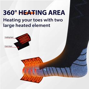 img 2 attached to V.Step Rechargeable Electric Heated Socks For Men & Women With Remote, 4000MAH Battery Foot Warmers For Hunting Ski Camping Riding Motorcycle