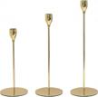 vincigant gold taper candle holders set of 3 - perfect wedding table centerpieces for decoration logo