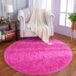 add a touch of luxury to your room with lochas's super soft fluffy hot pink rug logo