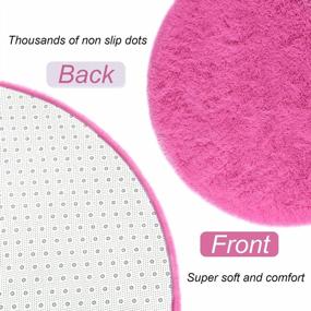 img 3 attached to Add A Touch Of Luxury To Your Room With LOCHAS'S Super Soft Fluffy Hot Pink Rug