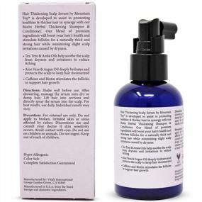 img 2 attached to Get Fuller, Healthier Hair With MOUNTAIN TOP Hair Thickening Scalp Serum - Infused With Argan Oil, Biotin, Caffeine, DHT Blockers, & Saw Palmetto (4Oz)