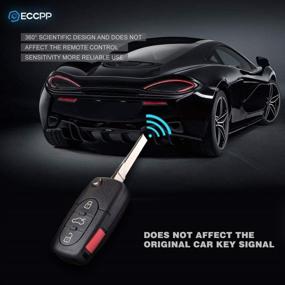 img 1 attached to ECCPP Replacement Audi Uncut Keyless Entry Remote 🔑 Key Fob Case 4D0837231E (Pack of 2) - Enhanced SEO