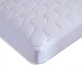 img 4 attached to Circles Home Daybed Mattress Topper: Down Alternative Cotton Pad For Healthy And Breathable Sleep - Fitted For Daybeds 33 X 75
