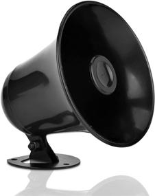img 4 attached to 📢 High-Power Outdoor Trumpet Car Horn Speaker - 5” with 8 Ohms Impedance, 15 Watt Power, Adjustable Bracket, 10' Pre-Wired Cord, 3.5mm Mono - Ideal Pa Speaker for Cb Radio Car Siren System- Pyle PS5