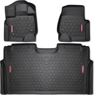 🚗 ford f-150 floor mats (100% weather resistant) - custom fit for 2015-2017 crew cab f150 trucks logo