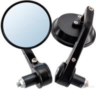 🛠️ universal tuincyn 7/8 inch motorcycle handle rearview mirrors: round aluminum rear view mirror adapter for yamaha honda triumph ducati - black логотип