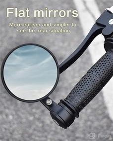 img 1 attached to 🛠️ Universal TUINCYN 7/8 Inch Motorcycle Handle Rearview Mirrors: Round Aluminum Rear View Mirror Adapter for Yamaha Honda Triumph Ducati - Black