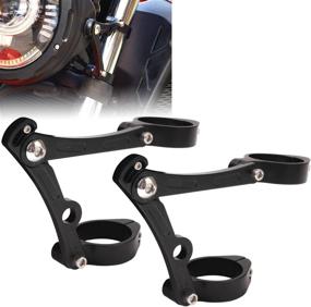 img 4 attached to 🏍️ DDUOO 54mm Motorcycle Headlight Bracket - Black Mount for Cafe Racer and Street Fighter Bikes (Fits 2.12-inch Fork Tube)