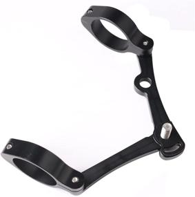 img 1 attached to 🏍️ DDUOO 54mm Motorcycle Headlight Bracket - Black Mount for Cafe Racer and Street Fighter Bikes (Fits 2.12-inch Fork Tube)