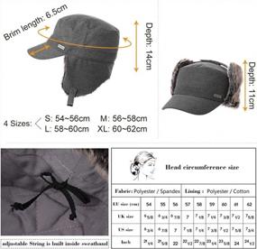 img 1 attached to Jeff & Aimy Unisex Winter Elmer Fudd Earflap Trapper Hunting Ski Hat Baseball Cap: 54-62CM