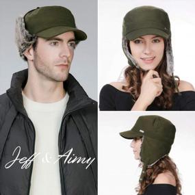 img 3 attached to Jeff & Aimy Unisex Winter Elmer Fudd Earflap Trapper Hunting Ski Hat Baseball Cap: 54-62CM