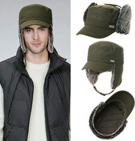 img 2 attached to Jeff & Aimy Unisex Winter Elmer Fudd Earflap Trapper Hunting Ski Hat Baseball Cap: 54-62CM