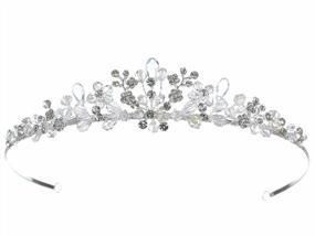 img 3 attached to Stunning SAMKY Wedding Bridal Rhinestone Crystal Beads Flower Prom Party Crown Tiara T840