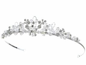 img 2 attached to Stunning SAMKY Wedding Bridal Rhinestone Crystal Beads Flower Prom Party Crown Tiara T840