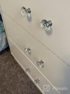 img 1 attached to Upgrade Your Cabinets With Stylish Diamond Shaped Crystal Glass Drawer Knobs: 6 Pack Set With 30Mm Pull Handles In Sleek Black Finish review by Matthew Owens