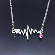 ekg heart necklace personalized with birthstone | perfect gift for doctor, nurse, medical student, physician assistant or clinician. logo
