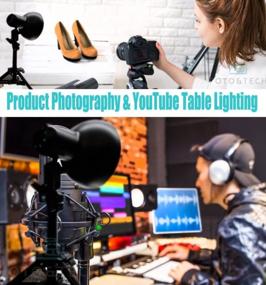 img 3 attached to 2-Piece Table Top Fluorescent Lamp Studio Lighting Kit With 42W CFL Daylight Spiral Bulb For Photography And YouTube Videos