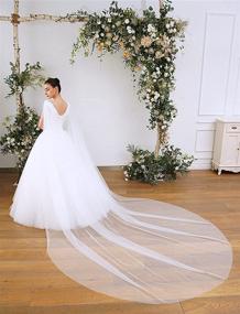 img 1 attached to EllieHouse Tulle Shoulder Bridal Wedding Women's Accessories : Special Occasion Accessories