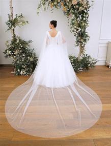 img 3 attached to EllieHouse Tulle Shoulder Bridal Wedding Women's Accessories : Special Occasion Accessories