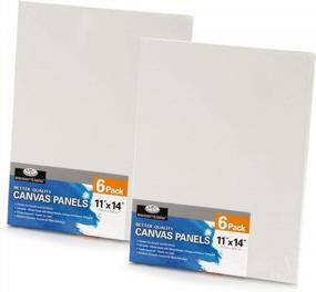 img 4 attached to Royal &amp; Langnickel 11X14 Canvas Panel Value Pack для масляной и акриловой живописи, 12-Pack Gessoed Triple