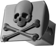 π₯ premium 100% metal skull crossbones 3d black hitch cover for 2" receivers (black) - new arrival! logo