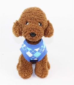 img 1 attached to Aibushishou Dog Plaid Shirt Blue