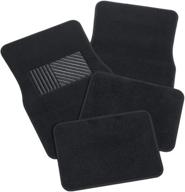 👑 black rubber queen 70541 carpeted 4 piece mat featuring vinyl heel pad логотип