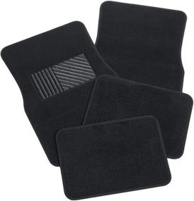 img 1 attached to 👑 Black Rubber Queen 70541 Carpeted 4 Piece Mat featuring Vinyl Heel Pad