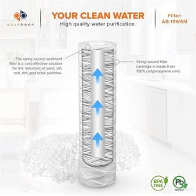 img 2 attached to 🚰 Aquaboon 5 Micron Sediment Water Filter Cartridge - 10 inch x 2.5 inch - Universal Replacement for RO Units - Compatible with WP-5, AP110, CFS110, P5, WFPFC4002, CW-MF - 25-Pack