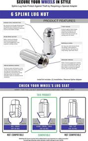 img 1 attached to 14X1 5 Lug Nuts Black Spline Tires & Wheels : Accessories & Parts