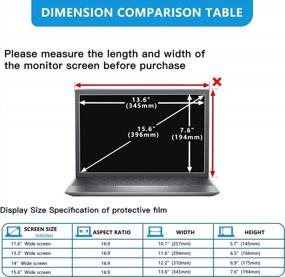 img 3 attached to Protect Your Eyes With FILMEXT 15.6 Inch Anti-Blue Light Laptop Privacy Screen Filter For Lenovo, Hp, Dell, Acer, Asus, Samsung, And More!