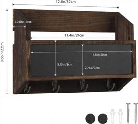 img 3 attached to Эффективно организуйте свою почту и ключи с настенным органайзером LIANTRAL Rustic