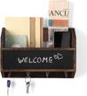 efficiently organize your mail and keys with liantral rustic wall mount organizer logo