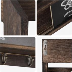 img 1 attached to Efficiently Organize Your Mail And Keys With LIANTRAL Rustic Wall Mount Organizer