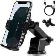 📲 fast wireless car charger mount for iphone 11/11pro/11promax/xsmax/xs/x/8/8+ samsung s10/s10+/s9/s9+/s8/s8+/note- qi 10w 7.5w auto-clamping car phone holder air vent compatible logo