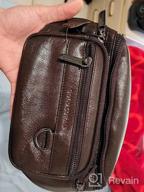 img 1 attached to Versatile Leather Waist Pack For Outdoor Activities - Slim Cell Phone Purse And Wallet With Zipper - Perfect For Men And Women On The Go! review by Chris Hayes