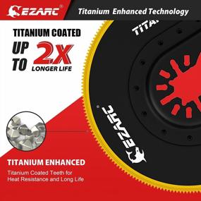 img 1 attached to Upgrade Your Cutting Game With EZARC Titanium Oscillating Multitool Blades - Perfect For Wood, Metal, Nails, And Screws!