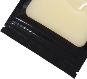 img 1 attached to 🔒 100 Pack Resealable Smell Proof Mylar Bags - 4 x 6 Inch Foil Pouches with Front Window - Black Flat Bags