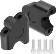 🏍️ universal motorcycle handlebar risers, 22mm 7/8inch handle bar riser clamp kit - black логотип