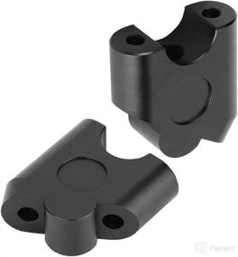 img 1 attached to 🏍️ Universal Motorcycle Handlebar Risers, 22mm 7/8inch Handle Bar Riser Clamp Kit - Black