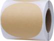 200 natural kraft 3-inch round color-coding labels on roll for craft and organization logo
