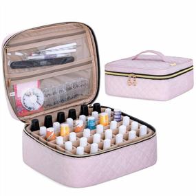 img 4 attached to Yarwo Nail Polish Carrying Bag - Holds 36 Bottles (15Ml/0.5 Fl.Oz) & Manicure Accessories, Patented Design, Pink (Bag Only)