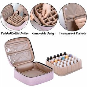 img 3 attached to Yarwo Nail Polish Carrying Bag - Holds 36 Bottles (15Ml/0.5 Fl.Oz) & Manicure Accessories, Patented Design, Pink (Bag Only)