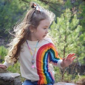 img 3 attached to Toddler Sleeve Rainbow Sweatshirt Pullover Apparel & Accessories Baby Boys best: Clothing