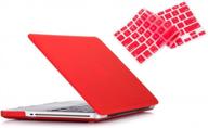 стильно защитите свой macbook pro с красным жестким чехлом и чехлом для клавиатуры ruban для старых 13-дюймовых моделей (2009–2012 гг.) логотип