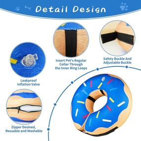 img 2 attached to 🐶 Inflatable Recovery Donut Collar for Dogs and Cats - Soft Cone for Small, Medium, and Large Dogs after Surgery